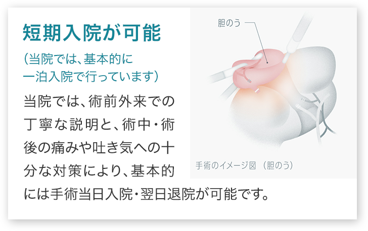 短期入院が可能